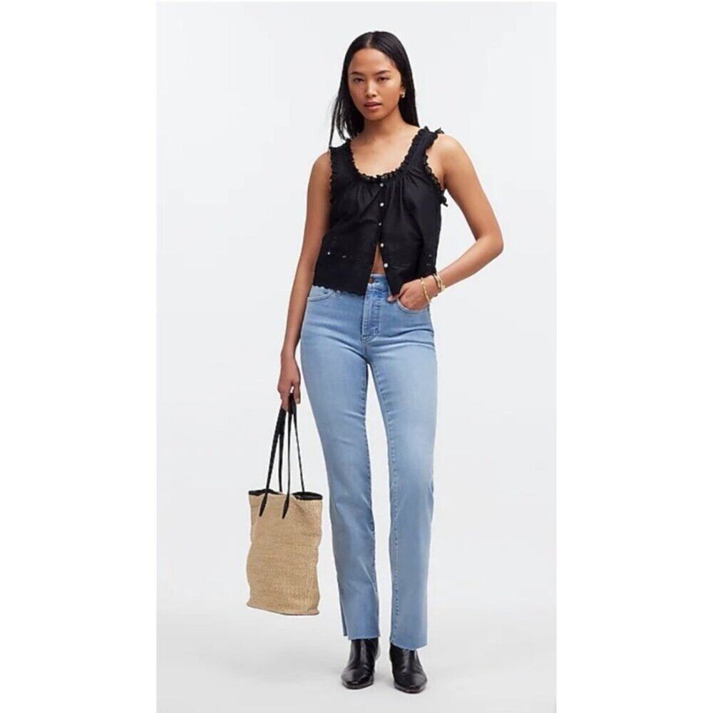 NWT Madewell Kick Out Full-Length Jeans in Condale Wash: Raw Hem Edition Size 30